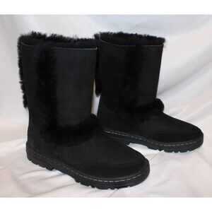 NIB UGG Women's Classic Short Sundance Revival Black Suede Boots‎ NIB 6